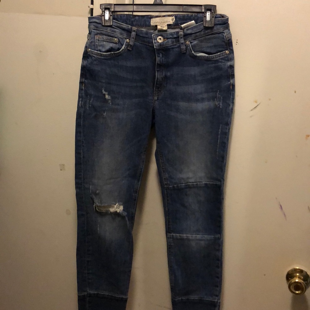 Trendy Color Block Jeans